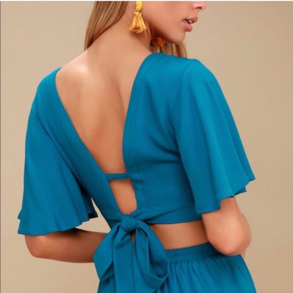 Jack by BB Dakota Kiana Flutter Sleeve Crop TOP XS - Picture 2 of 3